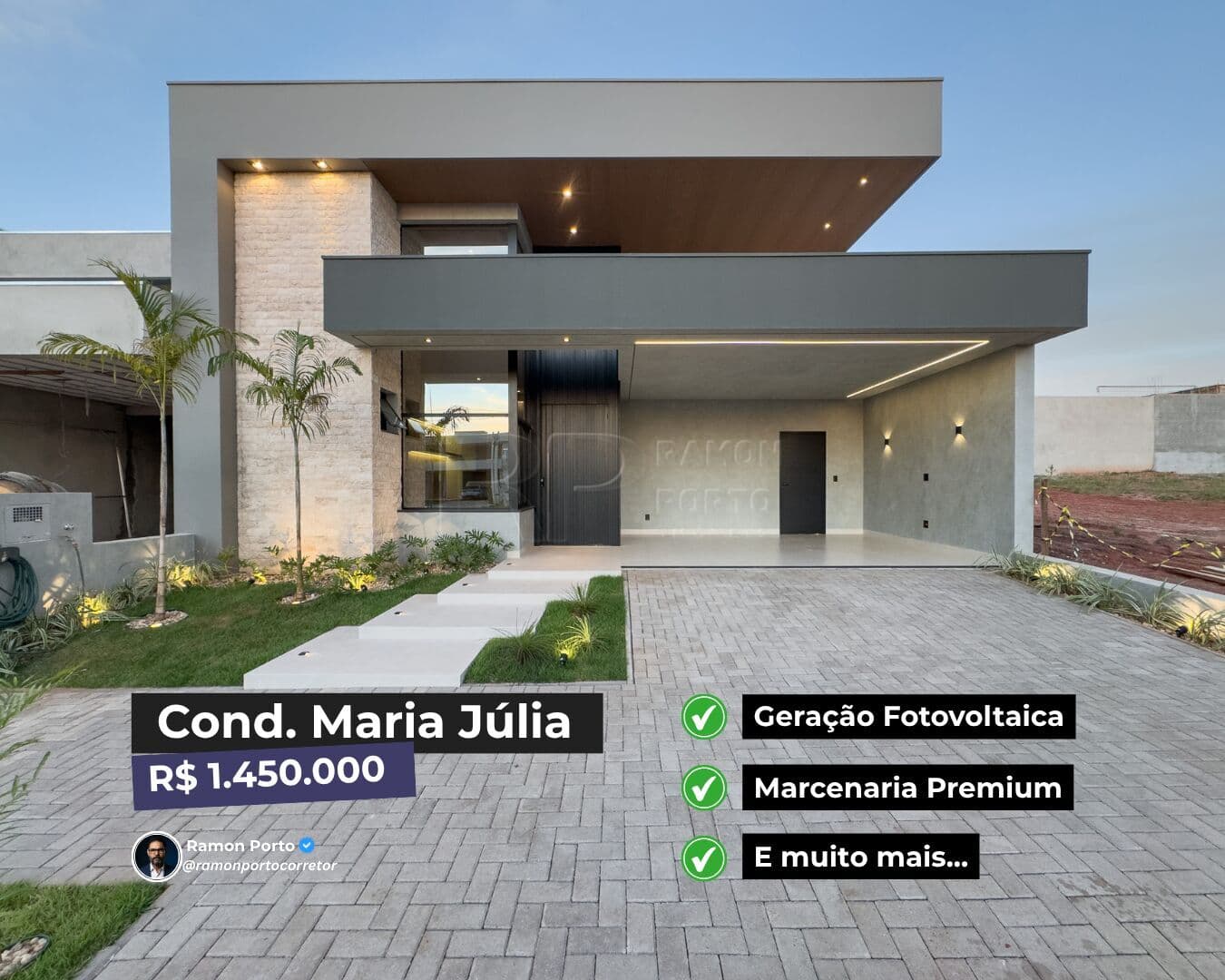 Casa Nova Maria Júlia | Casa Térrea | 3 Suítes | 168m² | Piscina + Energia Solar + Gourmet