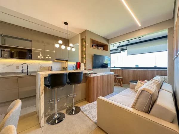 Apartamento face sombra à venda no Nova Residence | 2 dormitórios, 2 vagas e varanda gourmet