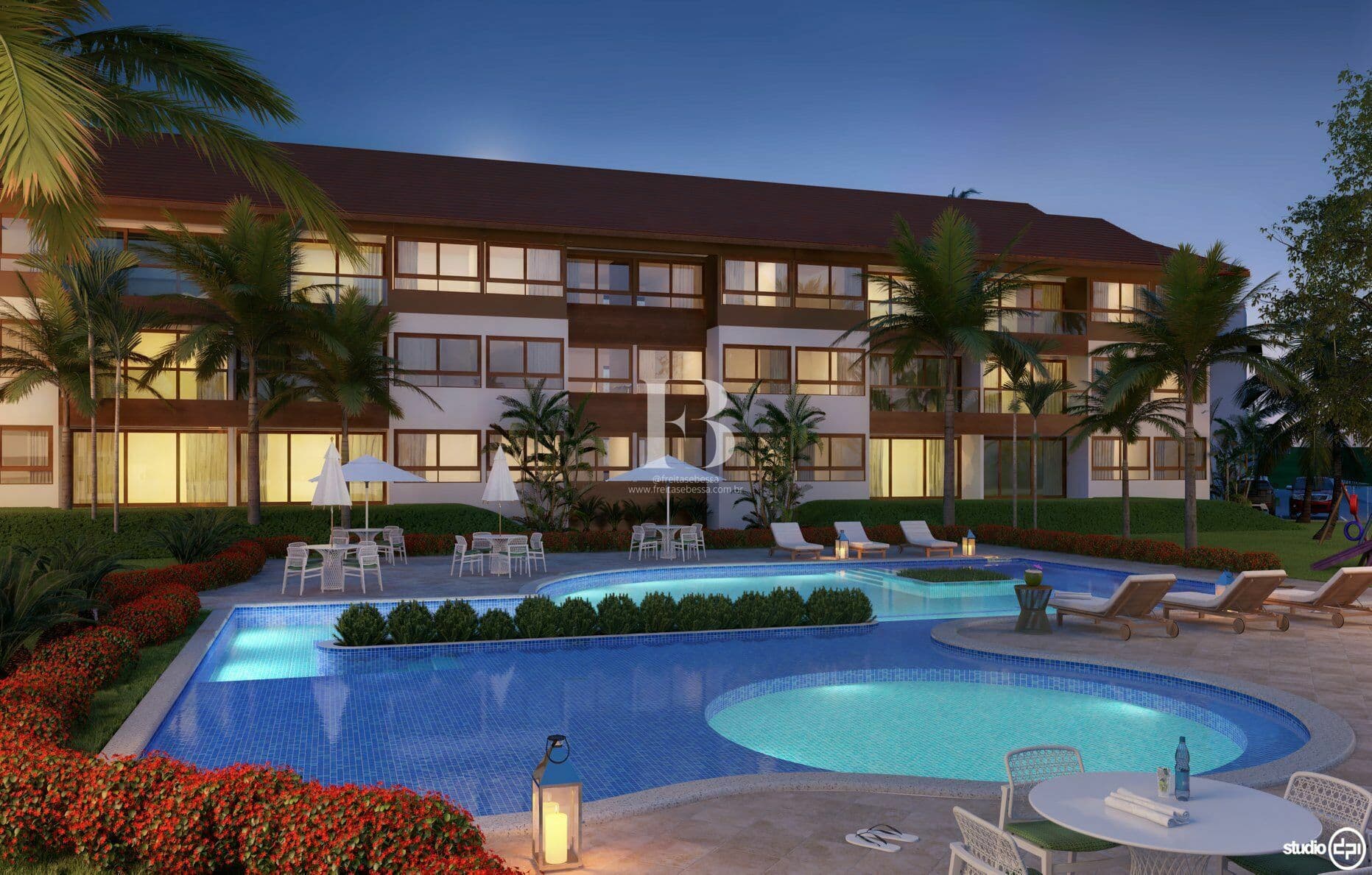 Apartamento 115m² com 3 quartos na Praia dos Carneiros em Tamandaré - PE