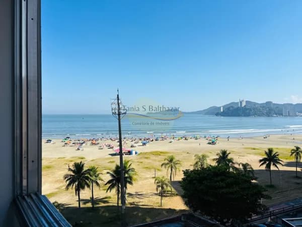 Apartamento Pé na Areia com Vista Praia Mar - Bairro José Menino Santos/SP.