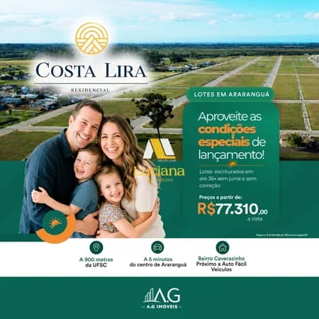 Loteamento Costa Lira, próximo à Ufsc