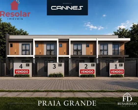 Última unidade! Geminado á venda com 02 suítes na Praia Grande em São Francisco do Sul
