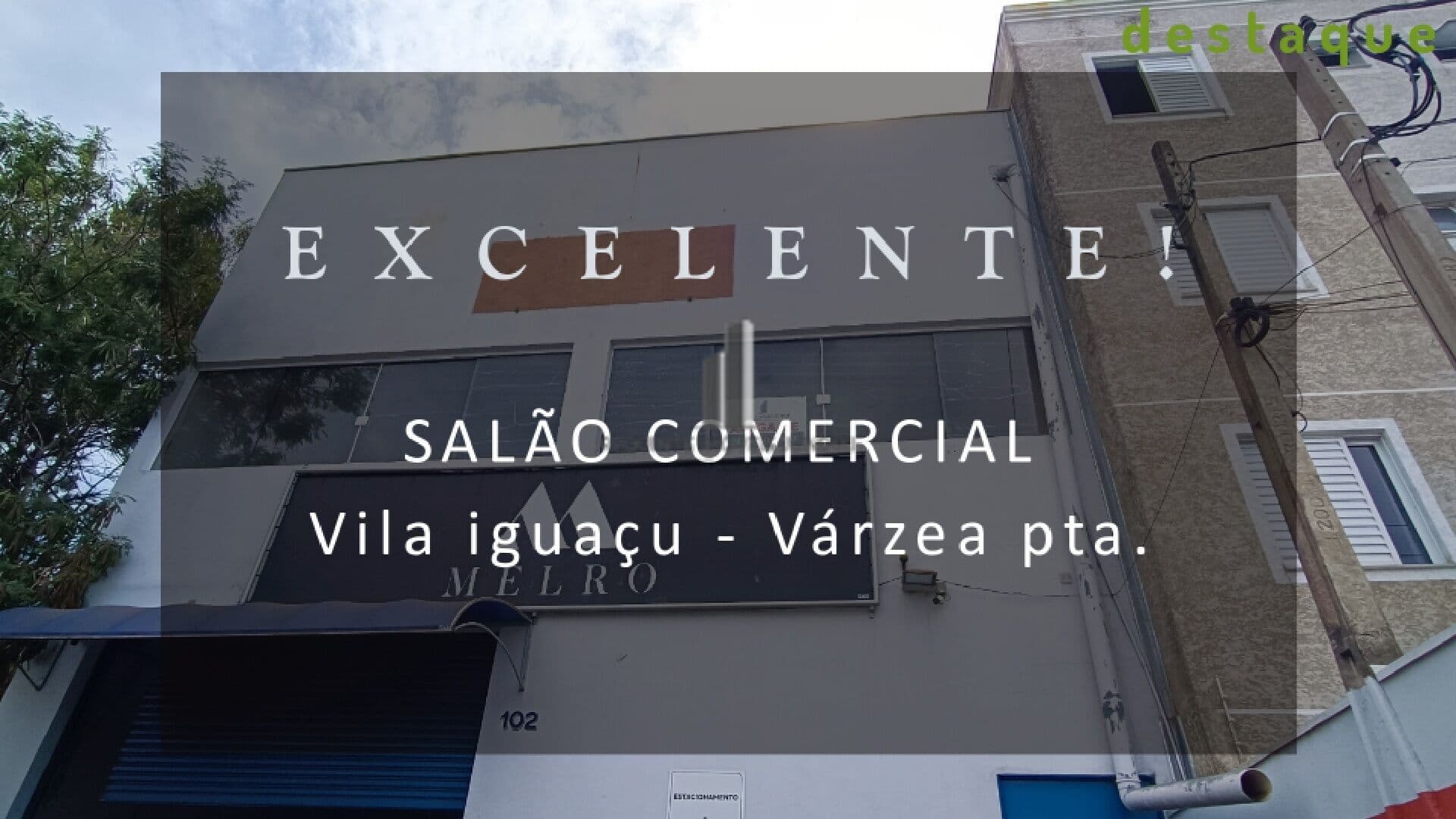 SALÃO COMERCIAL PARA VENDA NA VILA IGUAÇU VÁRZEA PAULISTA