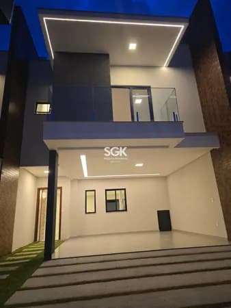 Casa geminada à venda no bairro América, 3 suítes, piscina e ambientes amplos e integrados