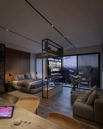 Apartamento Studio com 1 quarto, 1 vaga de garagem, 25,7m² privativos, em Porto Belo, SC.