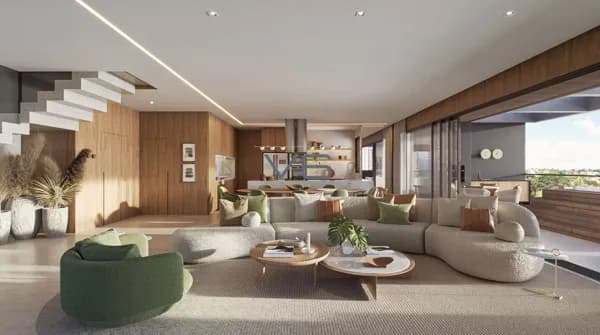Apartamento Alto Padrão com 3 suítes, 4 vagas de garagem, 172m² privativos, no Cabral, Curitiba - PR.