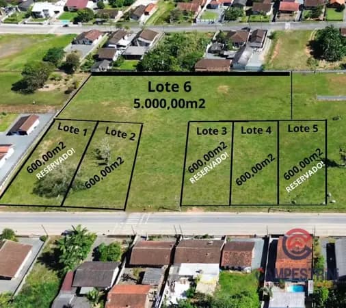 Terreno à venda no bairro Divinéia em Rio dos Cedros/SC