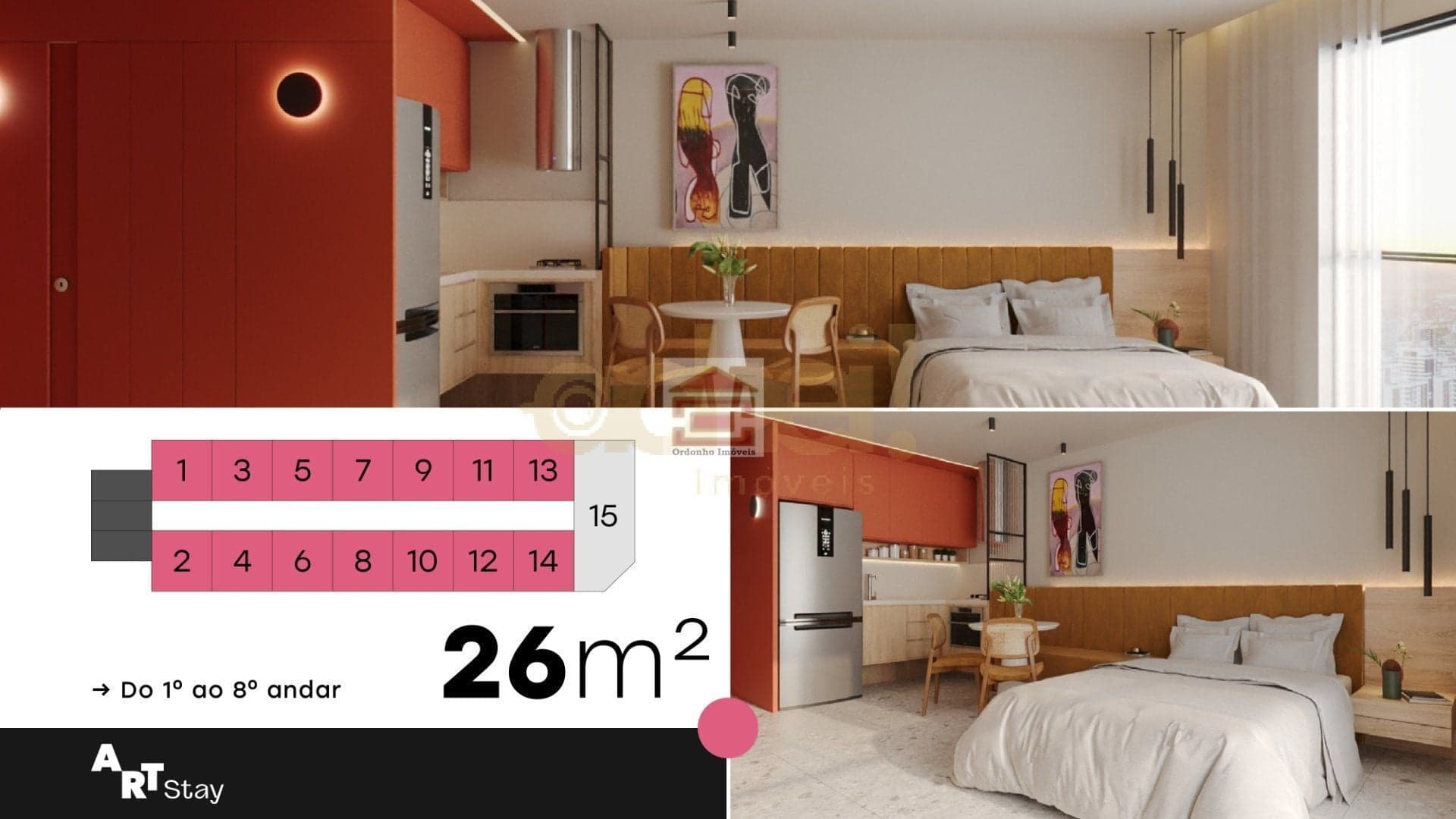 REPASSE DE APTO NO ART STAY, 26M2, MAURÍCIO DE NASSAU