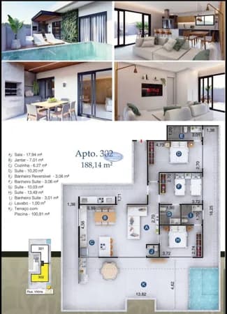 Cobertura Linear À Venda, 3 Suítes, 188,14m², Palmeiras, Cabo Frio/RJ