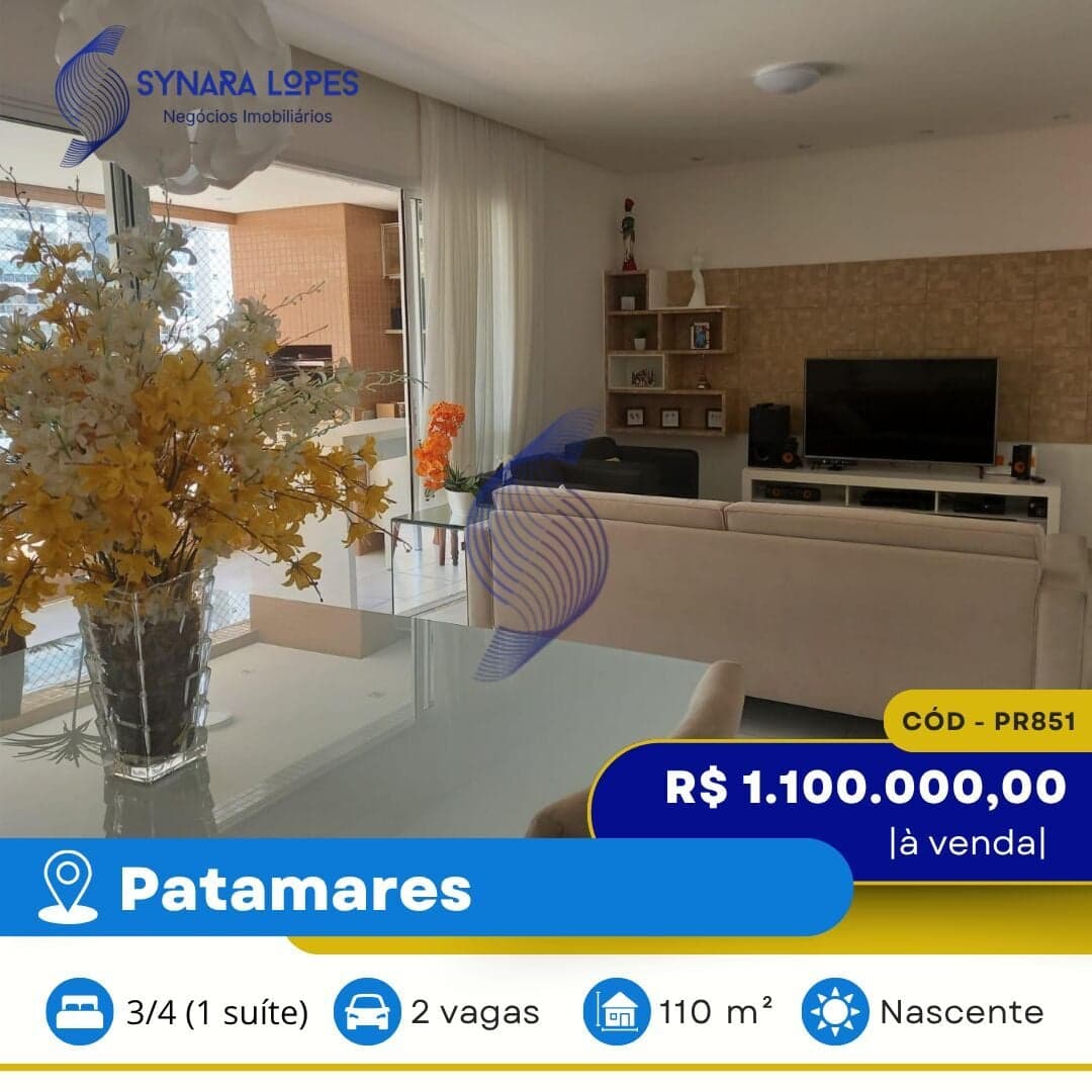 VENDO APARTAMENTO 110 M² | 03 QUARTOS | GREVILLE PLATNO | PATAMARES | SALVADOR | BAHIA