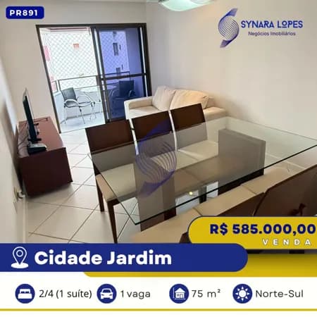 VENDO APARTAMENTO 75 M² | 02 QUARTOS | EDIFÍCIO ROMA | CIDADE JARDIM | SALVADOR | BAHIA