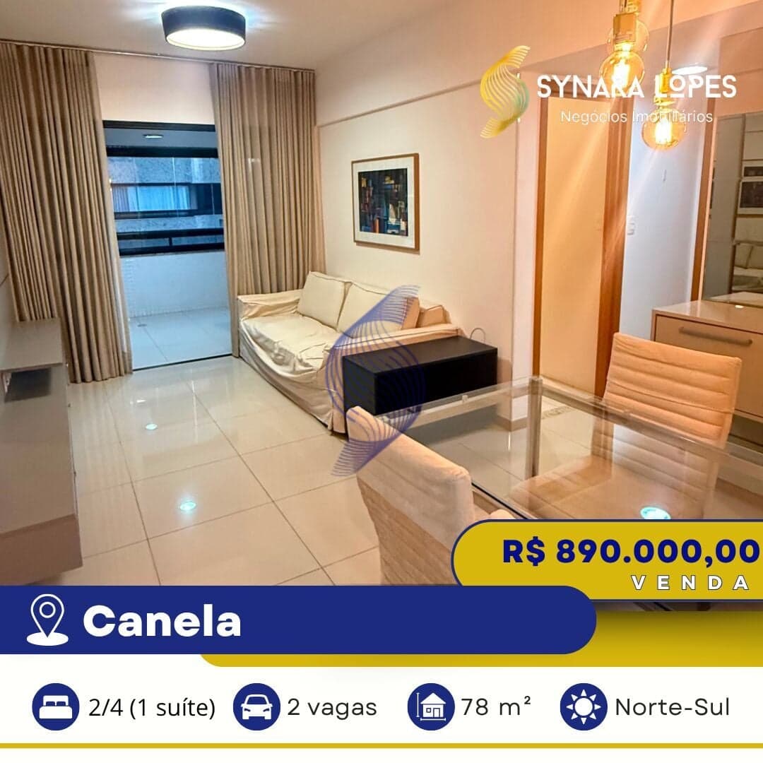 VENDO APARTAMENTO 78 M² | 02 QUARTOS | RESIDENCIAL ORCHESTRA CANELA | CANELA | SALVADOR | BAHIA