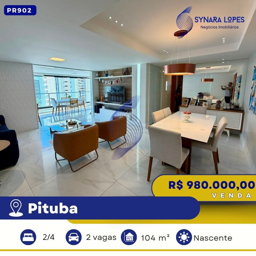 VENDO APARTAMENTO 104,20 M² | 02 QUARTOS | EDIFÍCIO JARDIM DE GIVERNY | PITUBA | SALVADOR | BAHIA