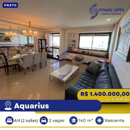 VENDO APARTAMENTO 140 M² | 04 QUARTOS | MANSÃO PROFESSOR MAGALHÃES NETO | AQUARIUS | SALVADOR | BAHIA
