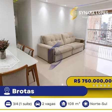 VENDO APARTAMENTO 107,91 M² | 03 QUARTOS | PÁTIO ARVOREDO | BROTAS | SALVADOR | BAHIA