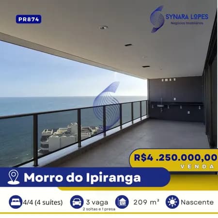 APARTAMENTO 209 M² | 4 SUÍTES | MORRO DO IPIRANGA | SALVADOR-BAHIA