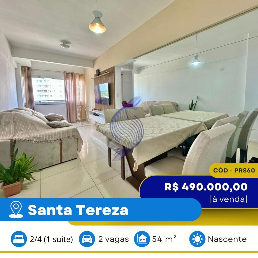 VENDO APARTAMENTO 54 M² | 02 QUARTOS | EDIFÍCIO FRANCISCO JORGE | SANTA TEREZA | SALVADOR | BAHIA
