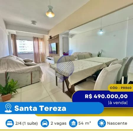 VENDO APARTAMENTO 54 M² | 02 QUARTOS | EDIFÍCIO FRANCISCO JORGE | SANTA TEREZA | SALVADOR | BAHIA
