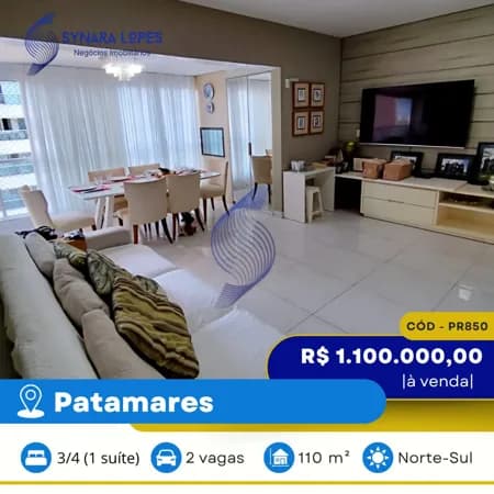 VENDO APARTAMENTO 110 M² | 03 QUARTOS | GREVILLE PLATNO | PATAMARES | SALVADOR | BAHIA