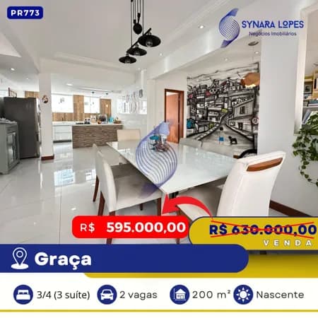 VENDO APARTAMENTO 200 M² | 03 QUARTOS | EDIFÍCIO DUQUE | GRAÇA | SALVADOR | BAHIA