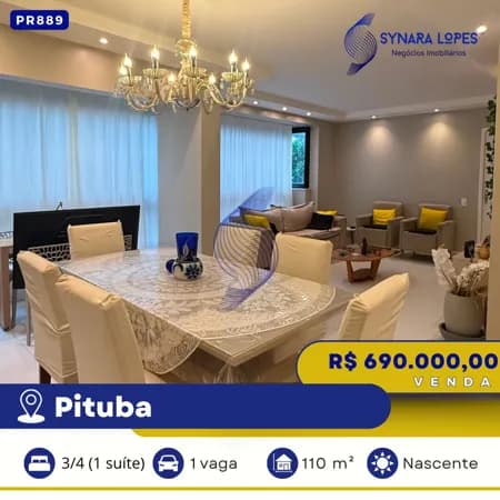 VENDO APARTAMENTO 110 M² | 03 QUARTOS | EDIFÍCIO VILLA VERDE | PITUBA | SALVADOR | BAHIA