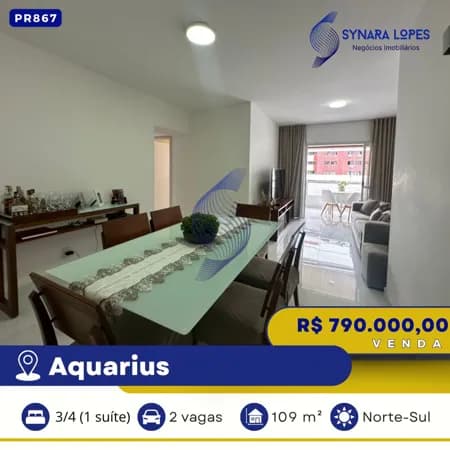 VENDO APARTAMENTO 109 M² | 03 QUARTOS | RESIDENCIAL ESPAÇO ATLÂNTICO | AQUARIUS | SALVADOR | BAHIA