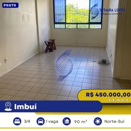 VENDO APARTAMENTO 90 M² | 03 QUARTOS | EDIFÍCIO NOVA ERA | IMBUÍ | SALVADOR | BAHIA