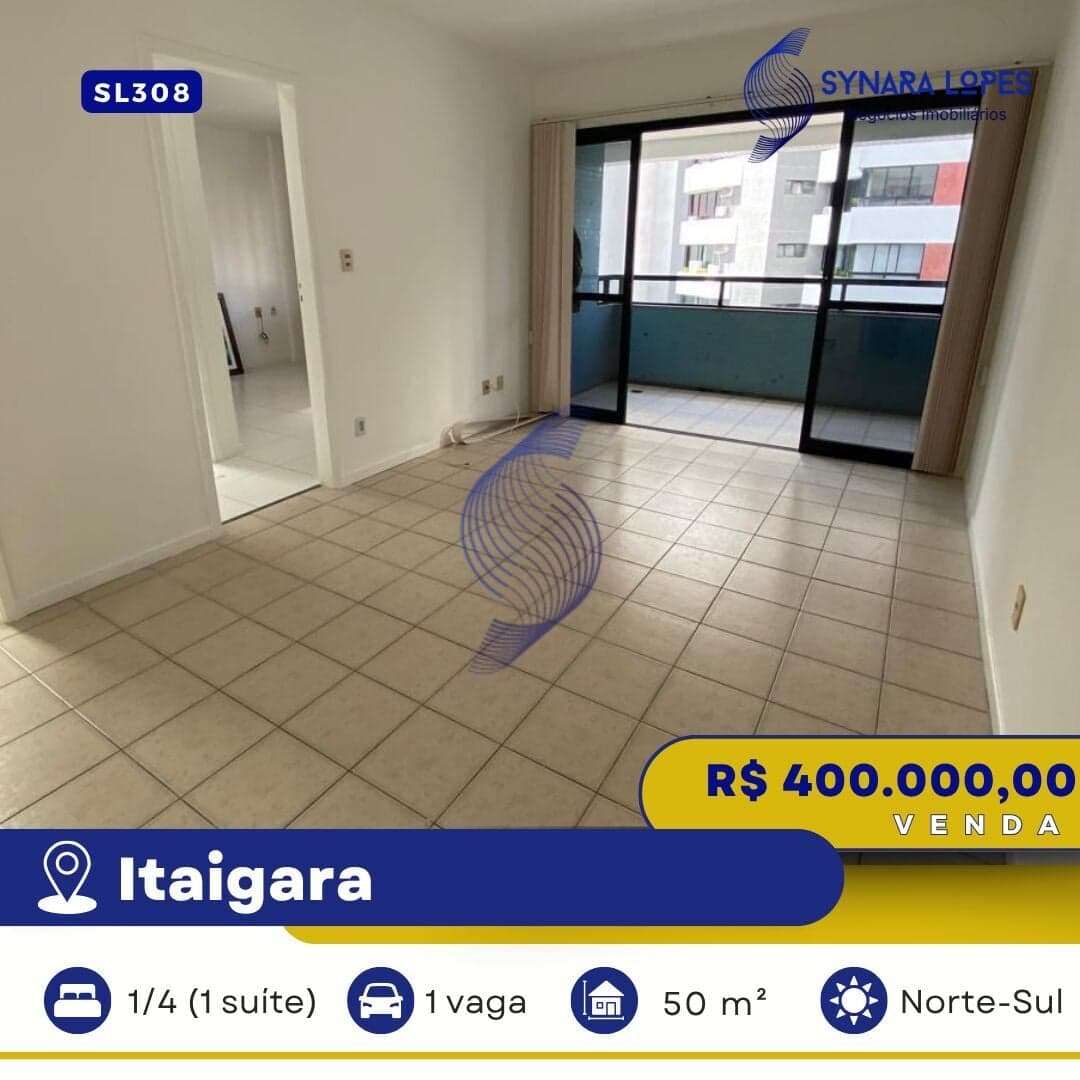 APARTAMENTO 50 M² | 1 QUARTO | 1 SUÍTE | ITAIGARA | SALVADOR-BA