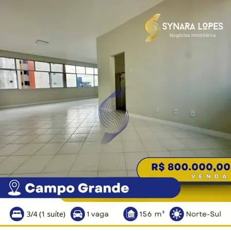 VENDO APARTAMENTO 156 M² | 03 QUARTOS | EDIFÍCIO GUILHERMINA | CAMPO GRANDE | SALVADOR | BAHIA