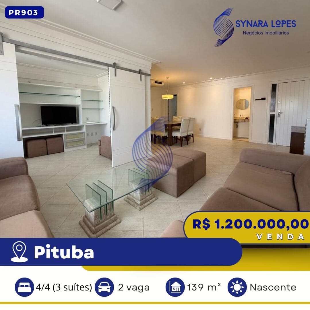 VENDO APARTAMENTO 139 M² | 04 QUARTOS | CONDOMÍNIO SAN DIEGO | PITUBA | SALVADOR | BAHIA