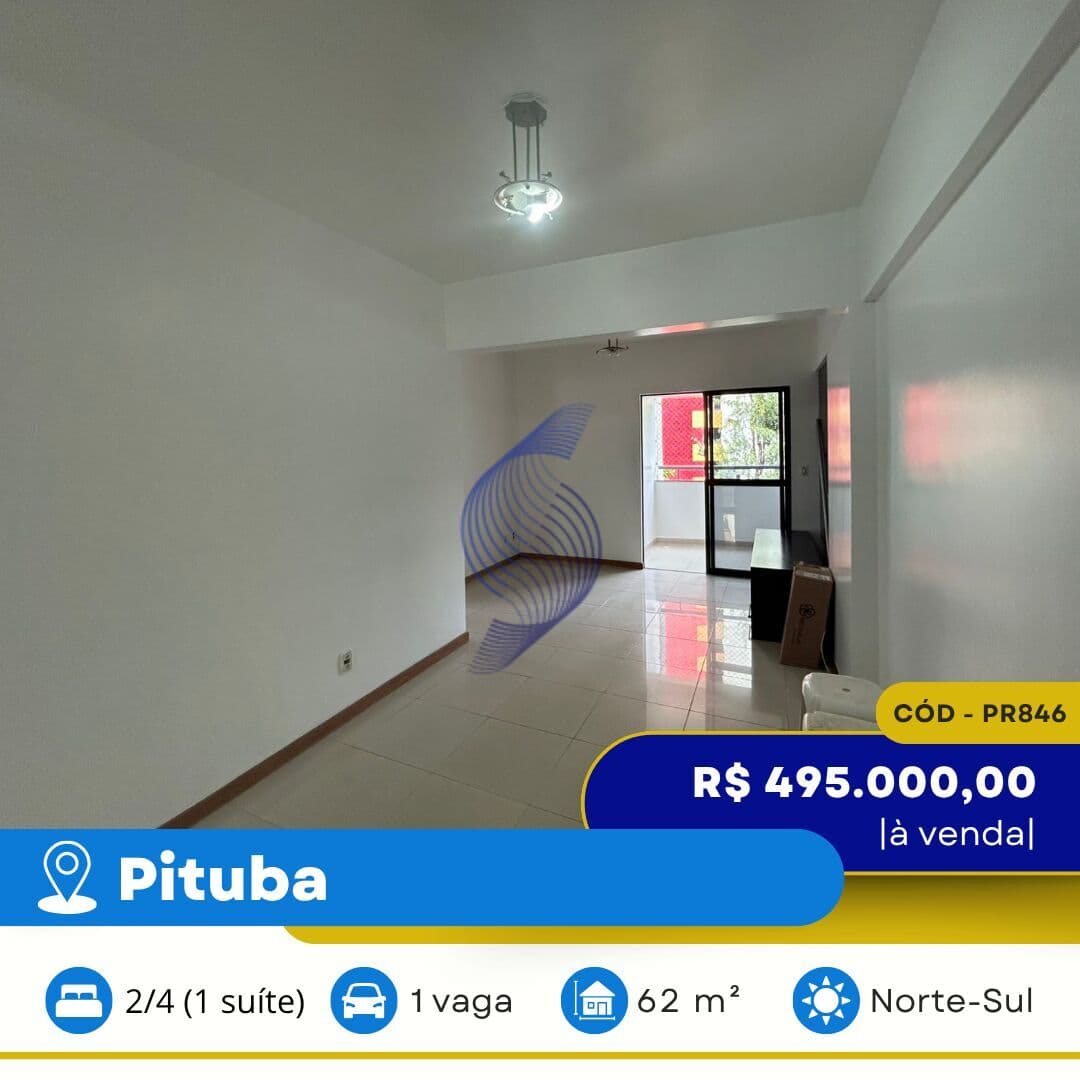 VENDO APARTAMENTO 62 M² | 02 QUARTOS | RESIDENCIAL RIO SENA | PITUBA | SALVADOR | BAHIA