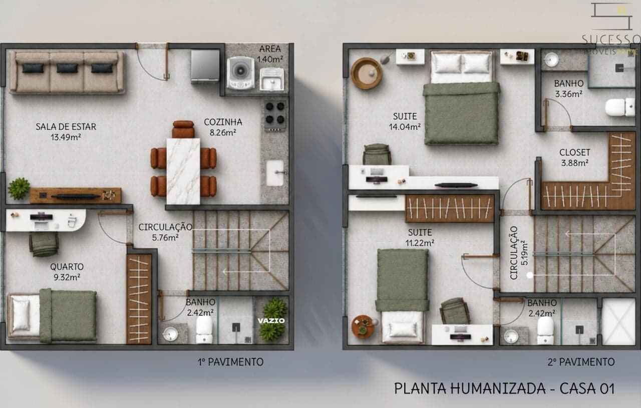 Casa Duplex na planta à venda em Nova Suíça