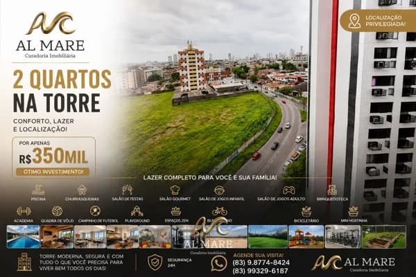 Oportunidade 10 andar na Torre (60 m², 2/4, andar alto, Fit Jardim Botânico)