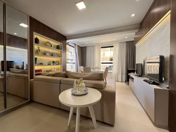 Apartamento mobiliado com 2 suítes