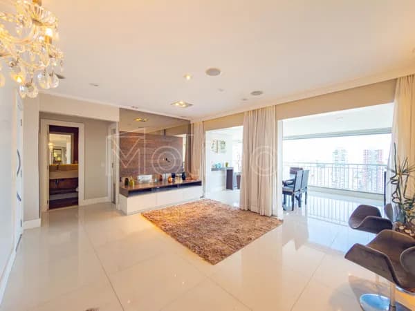 Apartamento Mobiliado para Locação na Vila Regente Feijó com 122m², 3 Dormitórios e 3 Vagas no Condomínio Serenità