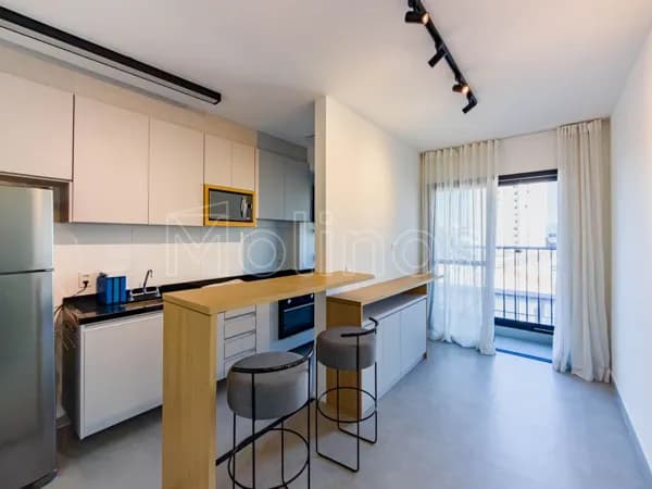 Studio Mobiliado de 34 m² com Varanda – Ao lado do Parque CERET - 1 vaga