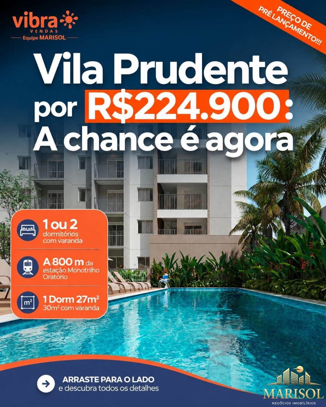 Apartamento 1 e 2 Dormitórios Vila Prudente X Vila Ema Minha Casa Minha Vida