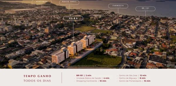 Lançamento! Apartamento em são josé/sc-serraria 2 qtos(opção com suíte) 47m² à 51m²