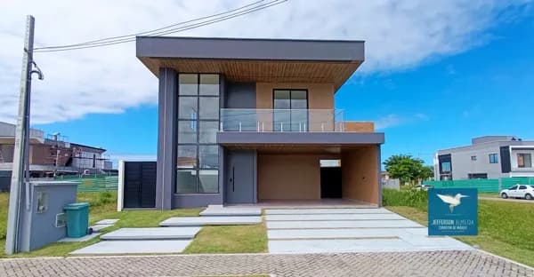 Casa Duplex Nova Cidade Alpha Frente Praça com Móveis Planejados, Varanda Gourmet e Piscina Privativa na (Terras Alphaville 04), 261m2, 04 Suítes, Master com Closet, 04 Vagas