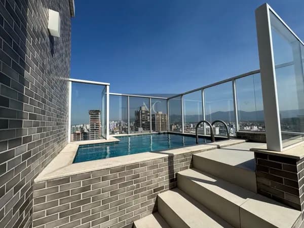 Cobertura duplex vista mar, 3 suítes, 1 lavabo, 2 vagas, espaço gourmet com piscina, Guilhermina