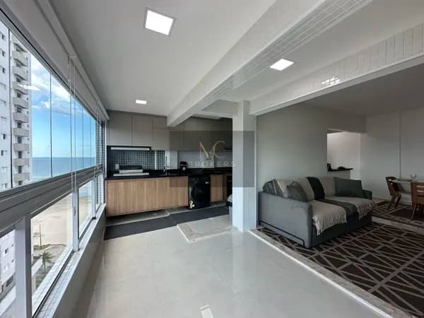 Apartamento vista mar a venda, 2 dormitórios, 1 suíte, sacada gourmet!