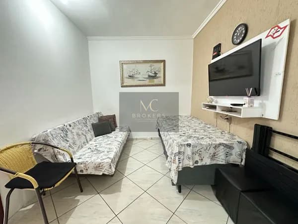 Apartamento à venda no bairro Tupi em Praia Grande, SP. 1 dormitório!