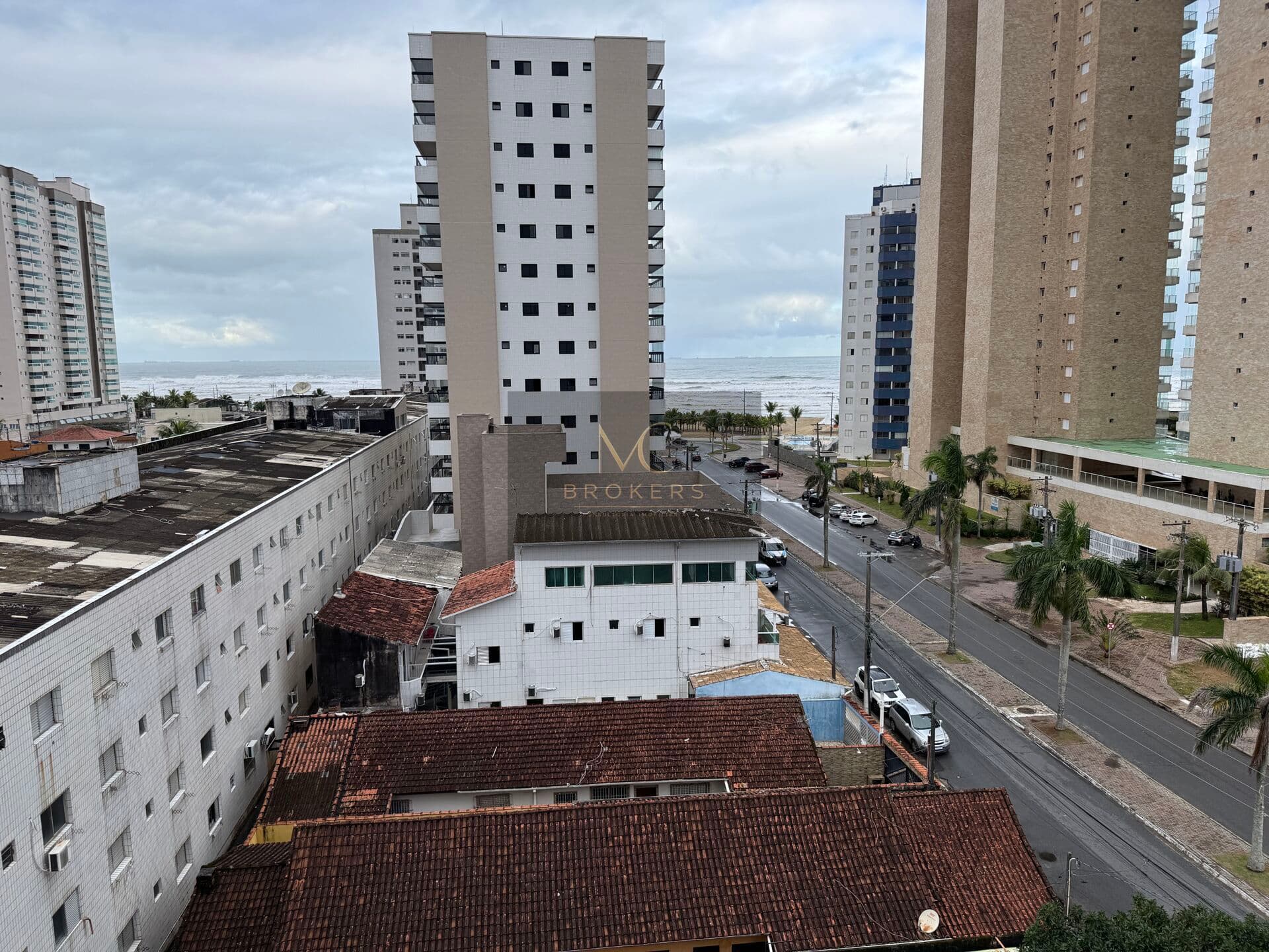 Apartamento vista mar, 1 dormitório, 1 vaga, mirim