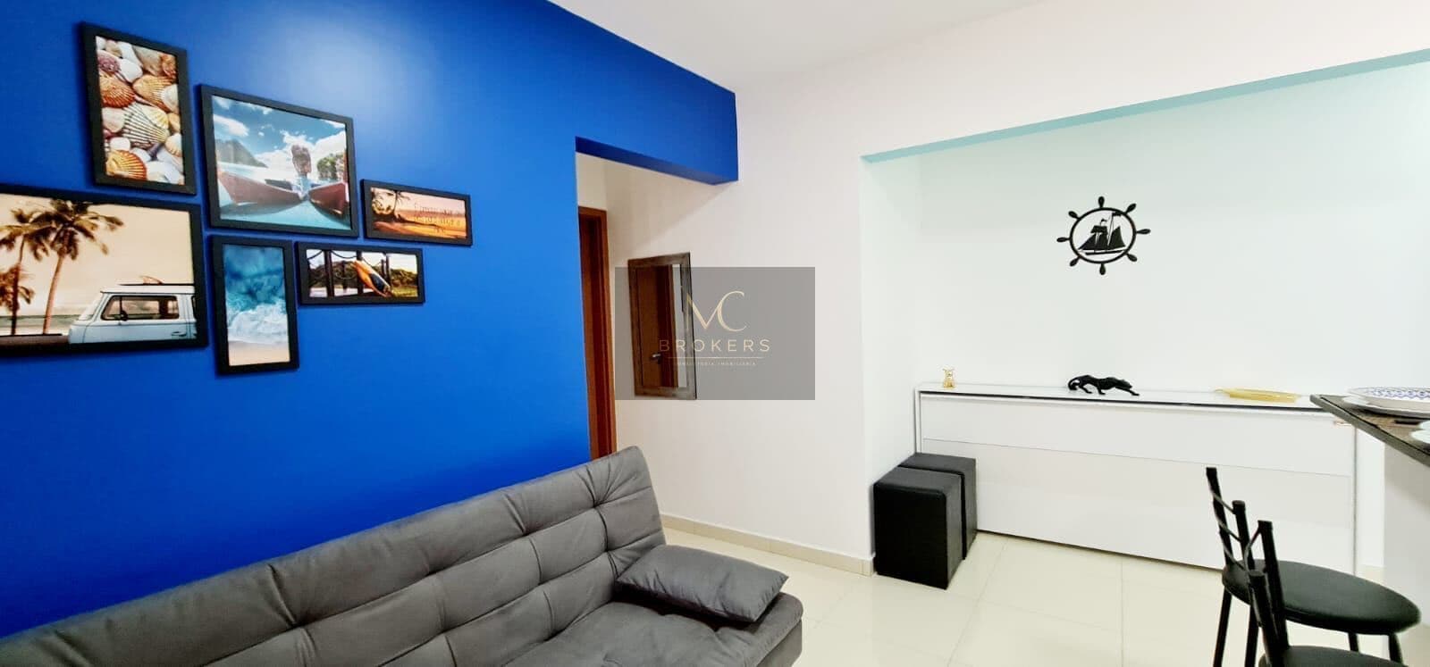 Apartamento vista mar 1 dormitório uma vaga de garagem no bairro maracanã