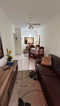 Apartamento com planejados à venda no bairro Aviação em Praia Grande, SP. Com 1 dormitório!