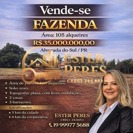 Fazenda 105 Alqueires - Alvorada do Sul/ PR