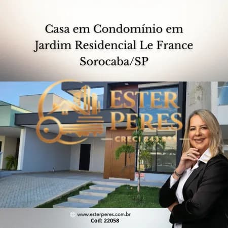 Casa em Condomínio em Jardim Residencial Le France, Sorocaba/SP
