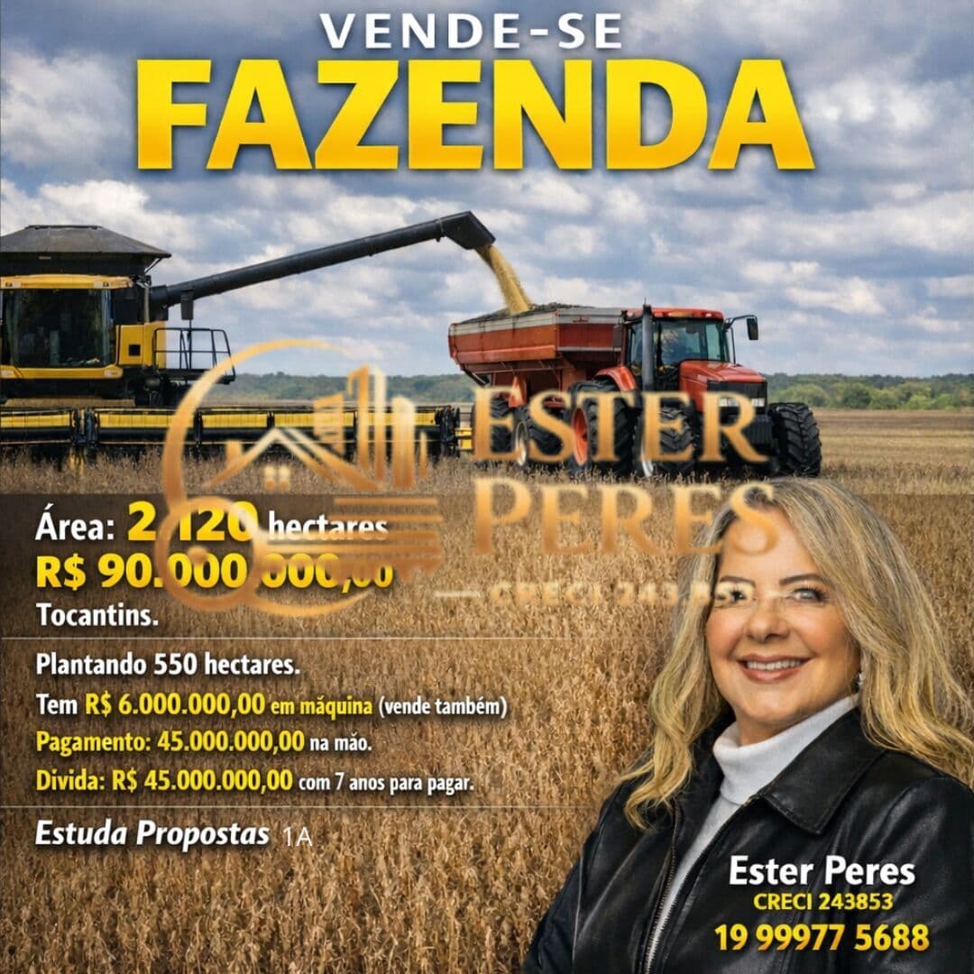 Fazenda 2.120 hectares/ Tocantins