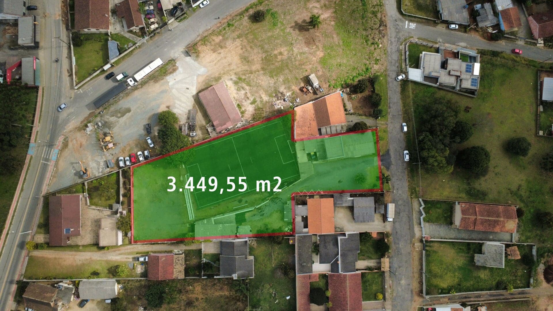 Terreno em loteamento Yara com 3.449 m2 próximo ao Supermercado Rio Verde - Campo Largo/PR
