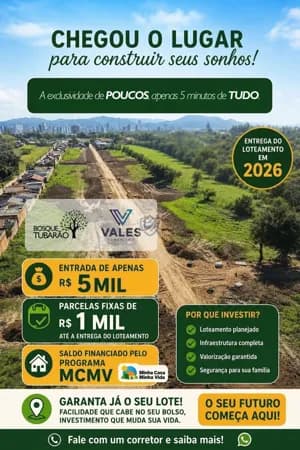 Terreno em Loteamento em São Clemente, Tubarão/SC